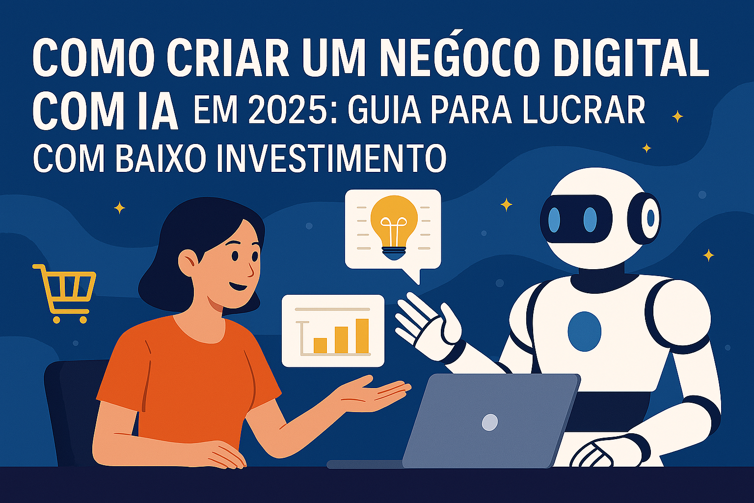 Como Criar um Negócio Digital com IA em 2025: Guia para Lucrar com Baixo Investimento